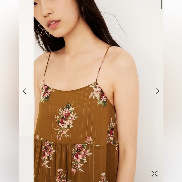 Madewell Cami Tier Midi Dress Metallic Classic Corsage Women’s Size 4 - Picture 5 of 16